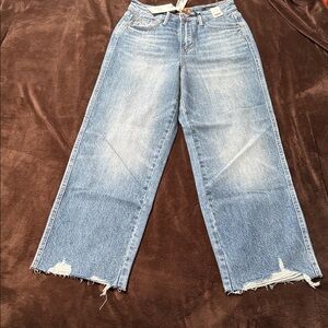 Judy Blue Wide Keg Cropped RIGID MAGIC Jeans